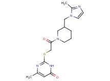 6-methyl-2-[(2-{3-[(2-methyl-1H-imidazol-1-yl)methyl]-1-piperidinyl}-2-oxoethyl)thio]-4(3H)-pyrimidinone