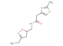 N-[(3-ethyl-4,5-dihydroisoxazol-5-yl)methyl]-2-(2-methyl-1,3-thiazol-4-yl)acetamide
