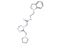 N-[2-(2,3-dihydro-1H-indol-1-yl)ethyl]-2-[5-(pyrrolidin-1-ylmethyl)-1H-tetrazol-1-yl]acetamide