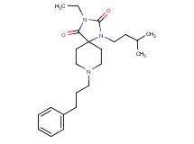 3-ethyl-1-(3-methylbutyl)-8-(3-phenylpropyl)-1,3,8-triazaspiro[4.5]decane-2,4-dione
