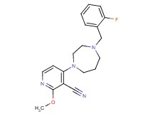 4-[4-(2-fluorobenzyl)-1,4-diazepan-1-yl]-2-methoxynicotinonitrile