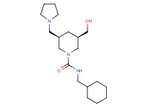 (3R*,5R*)-N-(cyclohexylmethyl)-3-(hydroxymethyl)-5-(1-pyrrolidinylmethyl)-1-piperidinecarboxamide