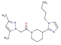 3-(1-butyl-1H-imidazol-2-yl)-1-[(3,5-dimethyl-1H-pyrazol-1-yl)acetyl]piperidine