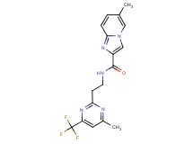 6-methyl-N-{2-[4-methyl-6-(trifluoromethyl)-2-pyrimidinyl]ethyl}imidazo[1,2-a]pyridine-2-carboxamide
