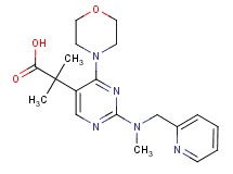 2-methyl-2-{2-[methyl(pyridin-2-ylmethyl)amino]-4-morpholin-4-ylpyrimidin-5-yl}propanoic acid