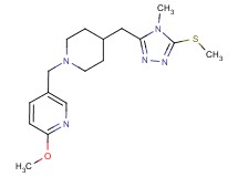 2-methoxy-5-[(4-{[4-methyl-5-(methylthio)-4H-1,2,4-triazol-3-yl]methyl}piperidin-1-yl)methyl]pyridine