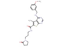 4-[(3-methoxybenzyl)amino]-5-methyl-N-[3-(2-oxo-1-pyrrolidinyl)propyl]thieno[2,3-d]pyrimidine-6-carboxamide