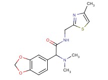 2-(1,3-benzodioxol-5-yl)-2-(dimethylamino)-N-[(4-methyl-1,3-thiazol-2-yl)methyl]acetamide