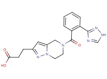 3-{5-[2-(1H-1,2,4-triazol-3-yl)benzoyl]-4,5,6,7-tetrahydropyrazolo[1,5-a]pyrazin-2-yl}propanoic acid