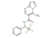7-methyl-N-(2,2,2-trifluoro-1-pyridin-3-ylethyl)pyrazolo[1,5-a]pyrimidine-6-carboxamide