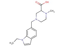 4-[(1-ethyl-1H-indol-6-yl)methyl]-1-methylpiperazine-2-carboxylic acid