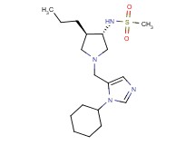 N-{(3S*,4R*)-1-[(1-cyclohexyl-1H-imidazol-5-yl)methyl]-4-propyl-3-pyrrolidinyl}methanesulfonamide
