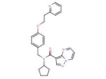 N-cyclopentyl-N-{4-[2-(2-pyridinyl)ethoxy]benzyl}pyrazolo[1,5-a]pyrimidine-3-carboxamide