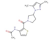N-(2-{[3-(3,5-dimethyl-1H-pyrazol-1-yl)pyrrolidin-1-yl]carbonyl}-3-thienyl)acetamide