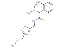 2-(dimethylamino)-2-(2-methylphenyl)-N-({3-[(methylthio)methyl]-1,2,4-oxadiazol-5-yl}methyl)acetamide