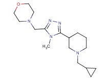 4-({5-[1-(cyclopropylmethyl)piperidin-3-yl]-4-methyl-4H-1,2,4-triazol-3-yl}methyl)morpholine