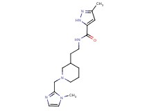 3-methyl-N-(2-{1-[(1-methyl-1H-imidazol-2-yl)methyl]piperidin-3-yl}ethyl)-1H-pyrazole-5-carboxamide