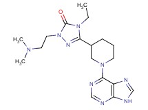 2-[2-(dimethylamino)ethyl]-4-ethyl-5-[1-(9H-purin-6-yl)piperidin-3-yl]-2,4-dihydro-3H-1,2,4-triazol-3-one