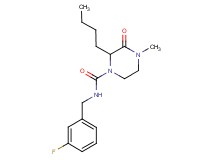 2-butyl-N-(3-fluorobenzyl)-4-methyl-3-oxo-1-piperazinecarboxamide