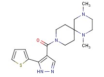 1,4-dimethyl-9-{[5-(2-thienyl)-1H-pyrazol-4-yl]carbonyl}-1,4,9-triazaspiro[5.5]undecane