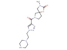 3-methyl-7-({1-[2-(1-piperazinyl)ethyl]-1H-1,2,3-triazol-4-yl}carbonyl)-1-oxa-3,7-diazaspiro[4.4]nonan-2-one