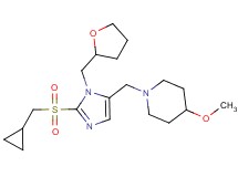 1-{[2-[(cyclopropylmethyl)sulfonyl]-1-(tetrahydro-2-furanylmethyl)-1H-imidazol-5-yl]methyl}-4-methoxypiperidine
