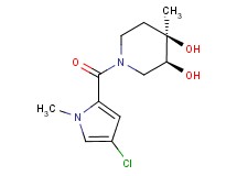 (3S*,4R*)-1-[(4-chloro-1-methyl-1H-pyrrol-2-yl)carbonyl]-4-methylpiperidine-3,4-diol
