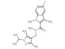 5-fluoro-N-[(1-isopropyl-3,5-dimethyl-1H-pyrazol-4-yl)methyl]-N,1,3-trimethyl-1H-indole-2-carboxamide