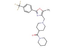 1-({5-methyl-2-[4-(trifluoromethyl)phenyl]-1,3-oxazol-4-yl}methyl)-4-(1-piperidinylcarbonyl)piperidine