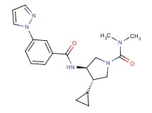 (3S*,4R*)-3-cyclopropyl-N,N-dimethyl-4-{[3-(1H-pyrazol-1-yl)benzoyl]amino}pyrrolidine-1-carboxamide
