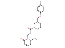 1-(3-{3-[(4-fluorophenoxy)methyl]-1-piperidinyl}-3-oxopropyl)-6-methyl-2(1H)-pyridinone