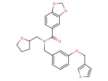 N-(tetrahydro-2-furanylmethyl)-N-[3-(3-thienylmethoxy)benzyl]-1,3-benzodioxole-5-carboxamide