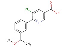 5-chloro-6-[3-(1-methoxyethyl)phenyl]nicotinic acid