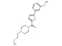 1-[5-(3-methoxyphenyl)-2-furoyl]-4-[2-(methylthio)ethyl]piperazine