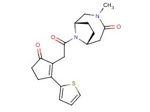 (1S*,6R*)-3-methyl-9-{[5-oxo-2-(2-thienyl)cyclopent-1-en-1-yl]acetyl}-3,9-diazabicyclo[4.2.1]nonan-4-one