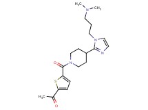 1-{5-[(4-{1-[3-(dimethylamino)propyl]-1H-imidazol-2-yl}piperidin-1-yl)carbonyl]-2-thienyl}ethanone