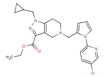 ethyl 5-{[1-(5-chloro-2-pyridinyl)-1H-pyrrol-2-yl]methyl}-1-(cyclopropylmethyl)-4,5,6,7-tetrahydro-1H-pyrazolo[4,3-c]pyridine-3-carboxylate