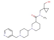 N-{[1-(hydroxymethyl)cyclopropyl]methyl}-N-methyl-1'-(pyridin-3-ylmethyl)-1,4'-bipiperidine-3-carboxamide