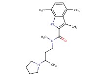 N,3,4,7-tetramethyl-N-[3-(1-pyrrolidinyl)butyl]-1H-indole-2-carboxamide