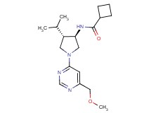 N-{rel-(3R,4S)-4-isopropyl-1-[6-(methoxymethyl)-4-pyrimidinyl]-3-pyrrolidinyl}cyclobutanecarboxamide hydrochloride