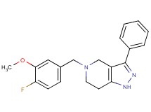 5-(4-fluoro-3-methoxybenzyl)-3-phenyl-4,5,6,7-tetrahydro-1H-pyrazolo[4,3-c]pyridine