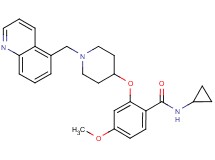 N-cyclopropyl-4-methoxy-2-{[1-(5-quinolinylmethyl)-4-piperidinyl]oxy}benzamide