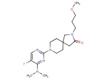 8-[4-(dimethylamino)-5-fluoro-2-pyrimidinyl]-2-(3-methoxypropyl)-2,8-diazaspiro[4.5]decan-3-one