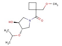 (3S*,4S*)-4-isopropoxy-1-{[1-(methoxymethyl)cyclobutyl]carbonyl}pyrrolidin-3-ol