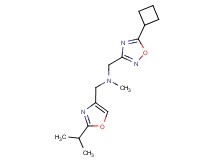 1-(5-cyclobutyl-1,2,4-oxadiazol-3-yl)-N-[(2-isopropyl-1,3-oxazol-4-yl)methyl]-N-methylmethanamine