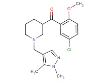 (5-chloro-2-methoxyphenyl){1-[(1,5-dimethyl-1H-pyrazol-4-yl)methyl]-3-piperidinyl}methanone