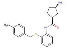 (1S*,3R*)-3-amino-N-{2-[(4-methylbenzyl)thio]phenyl}cyclopentanecarboxamide