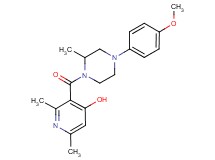 3-{[4-(4-methoxyphenyl)-2-methyl-1-piperazinyl]carbonyl}-2,6-dimethyl-4-pyridinol