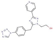 2-{3-pyridin-4-yl-5-[4-(1H-tetrazol-1-yl)benzyl]-1H-1,2,4-triazol-1-yl}ethanol