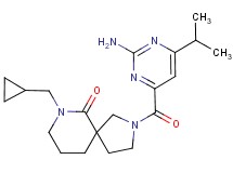 2-[(2-amino-6-isopropylpyrimidin-4-yl)carbonyl]-7-(cyclopropylmethyl)-2,7-diazaspiro[4.5]decan-6-one